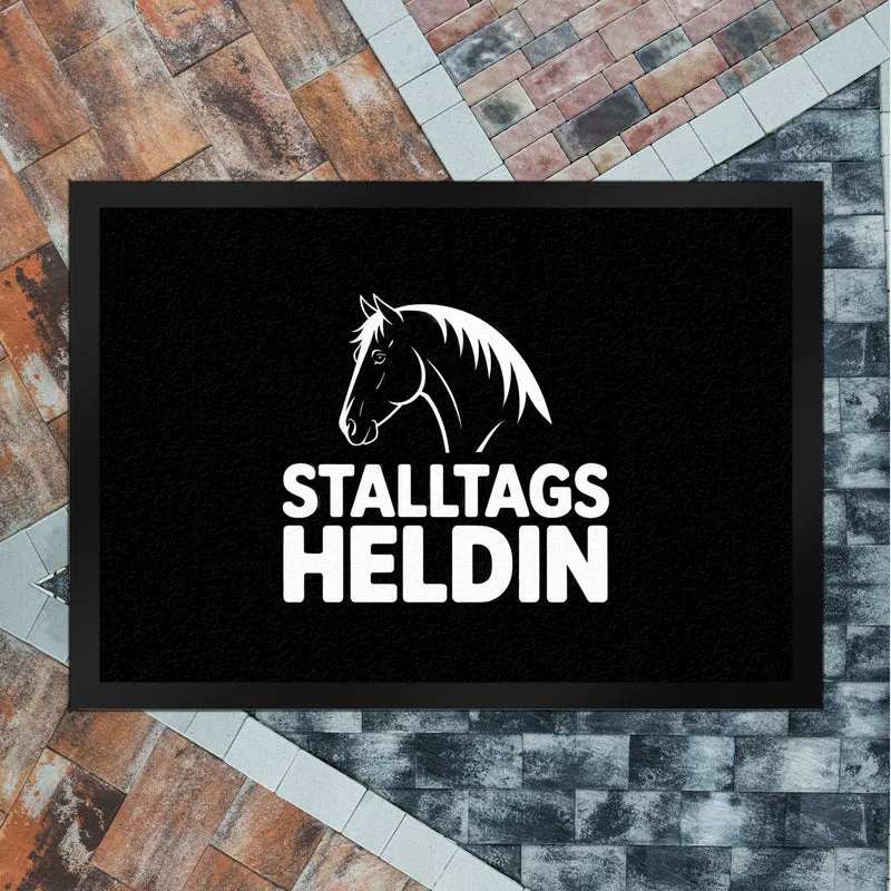 Pferdesilhouette Stalltags Heldin Fußmatte in 35x50 cm für Reiterinnen