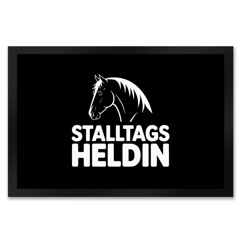 Pferdesilhouette Stalltags Heldin Fußmatte in 35x50 cm für Reiterinnen
