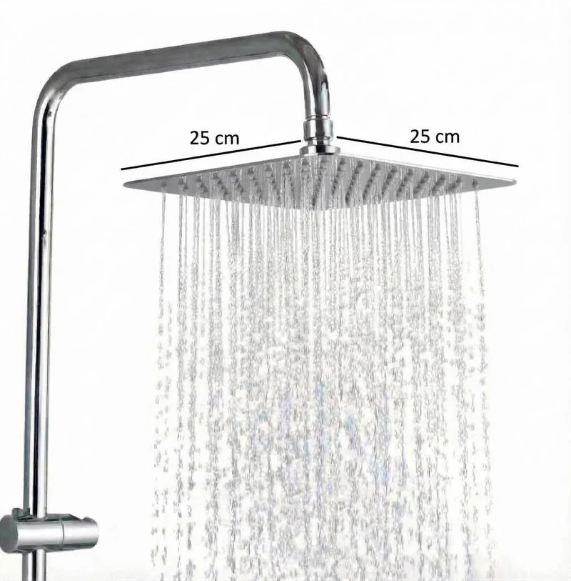 Garvee Struttura Alternativa Doccia Moderna con Miscelatore Termostatico Set Completo per Bagno, Cromato, Regolabile, Facile Installazione