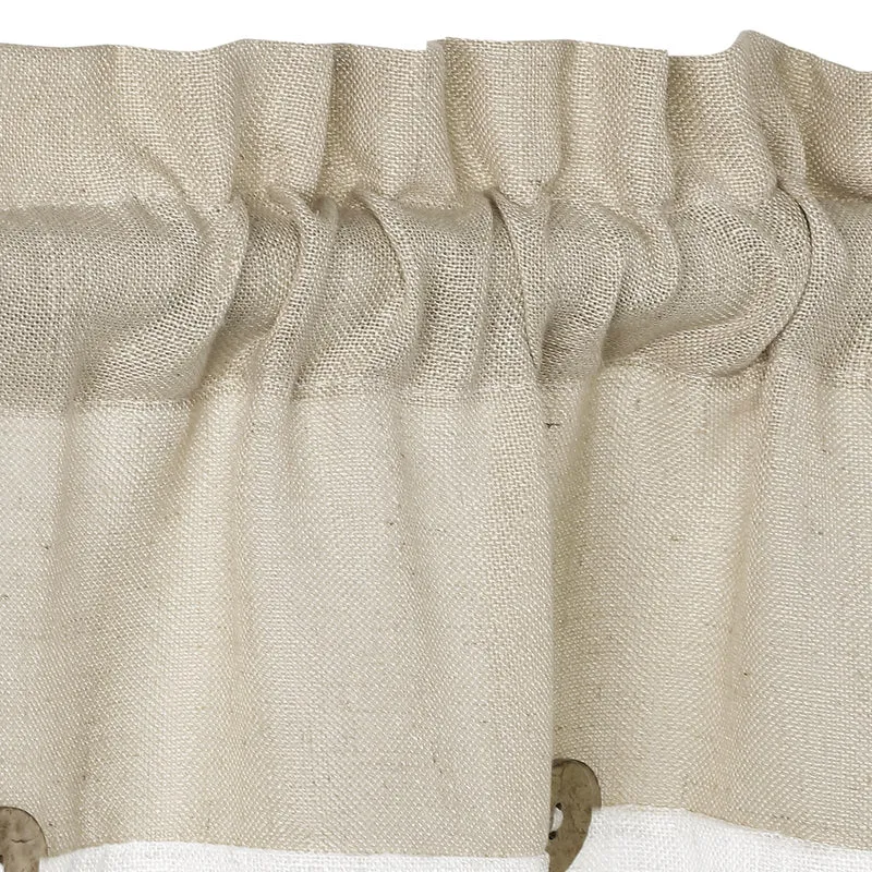Garvee Tende per Cucina con Bottoni Patchwork Semitrasparenti Lino e Poliestere per Bagno e Camera da Letto 69x76cm Marrone