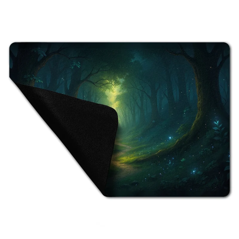 Mystischer Waldpfad Fußmatte in 35x50 cm ohne Rand für Naturfans
