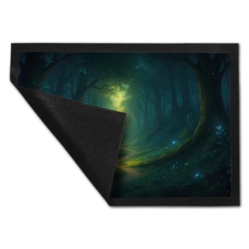 Mystischer Waldpfad Fußmatte in 35x50 cm für Naturfans