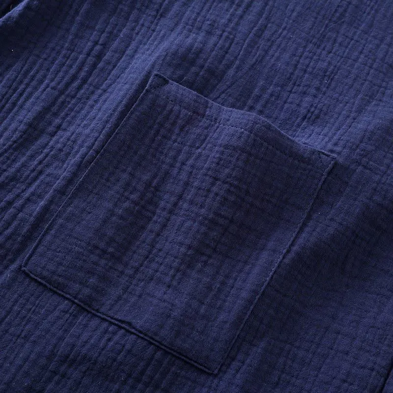 Kimono-Bademantel aus Baumwollgaze im Ethno-Stil