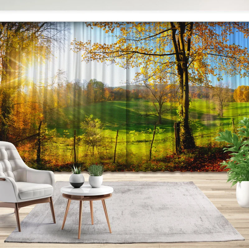 Fotovorhang "Landschaft im Herbst"