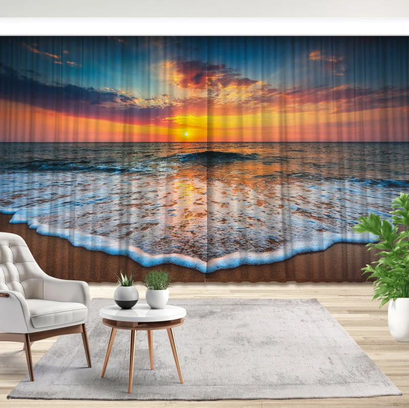 Fotovorhang "Meeresrauschen Sonnenuntergang"