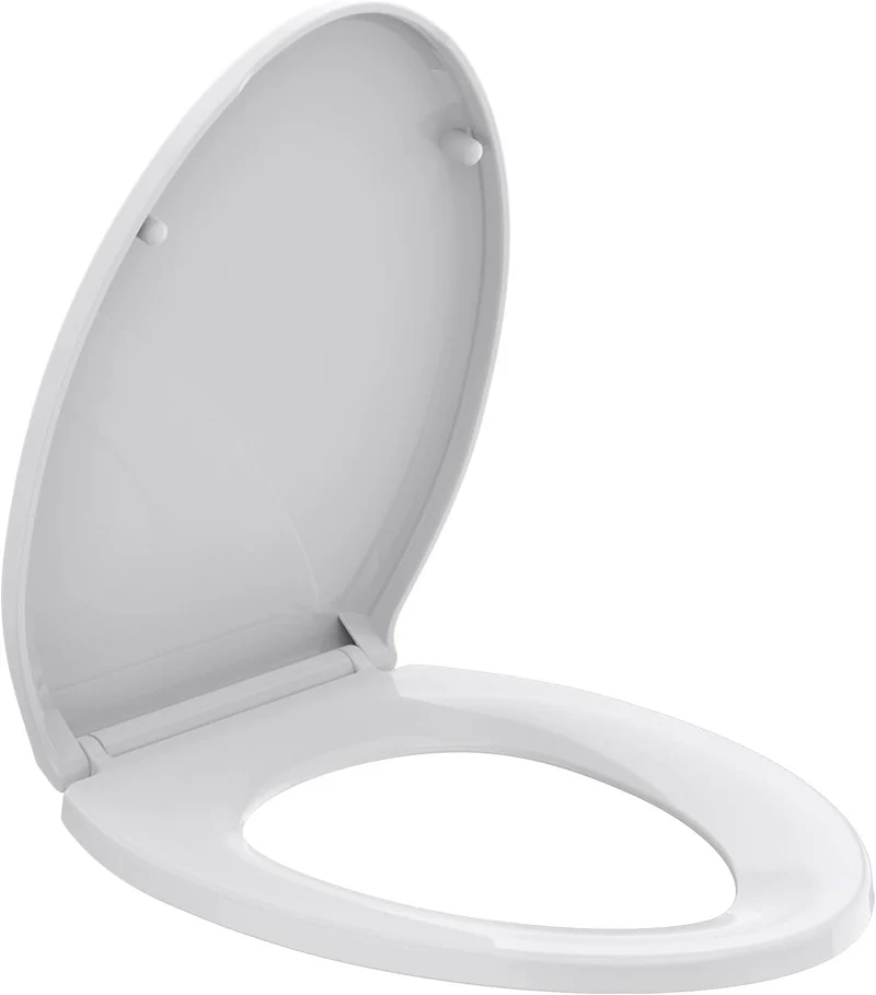 Garvee Copriwater Universale in PP con Chiusura Morbida per Bagni Familiari Bianco Regolazione Europea Antiscivolo Installazione Facile