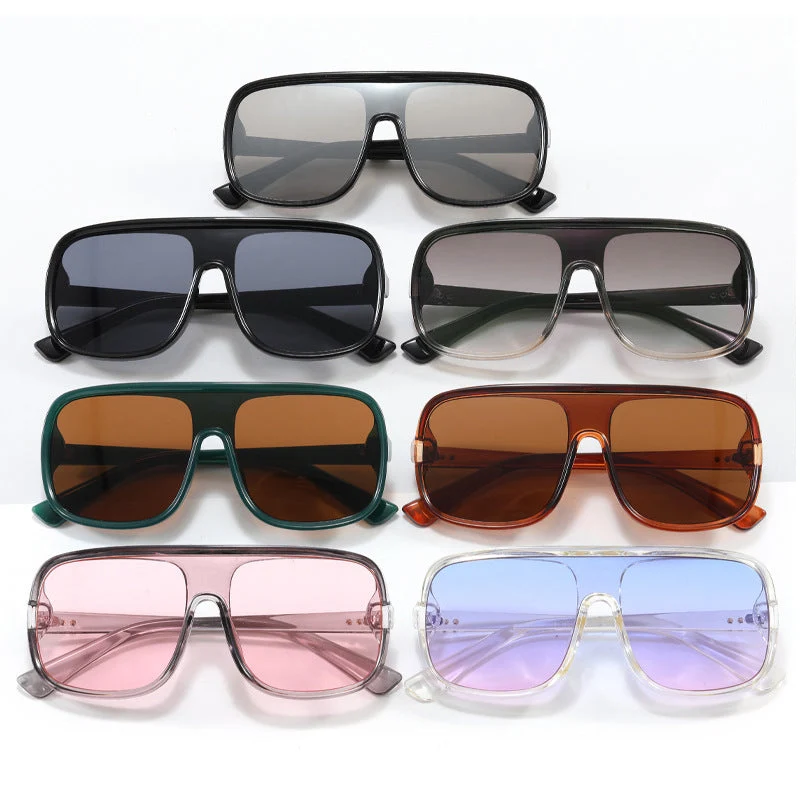 Dame fashionable oversized solbriller i futuristisk design Luvikno