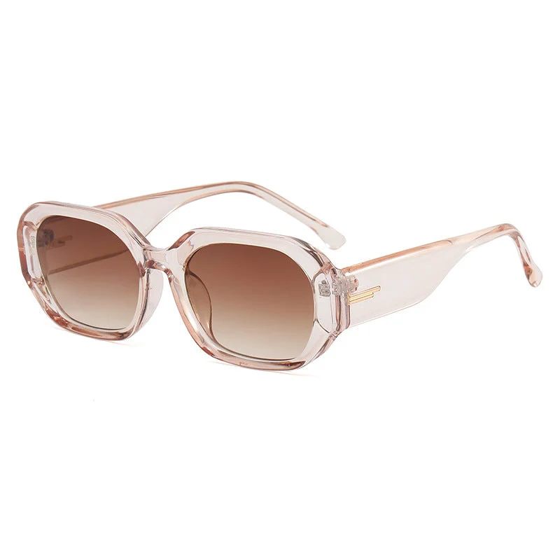 Dame moteriktig geometrisk solbrille med robust design Luvikno