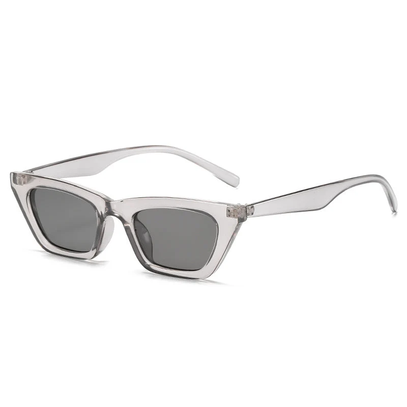 Dame moteriktig geometrisk solbrille i cat-eye stil Luvikno