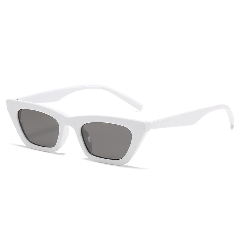Dame moteriktig geometrisk solbrille i cat-eye stil Luvikno