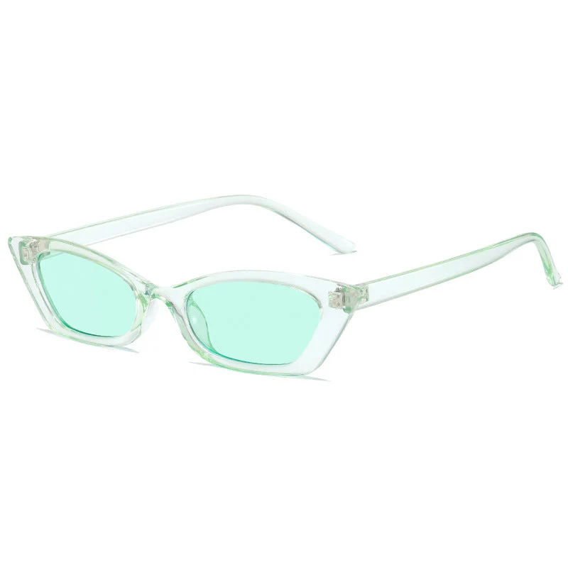 Damer moteriktig Cat-Eye solbrille med transparent ramme Luvikno
