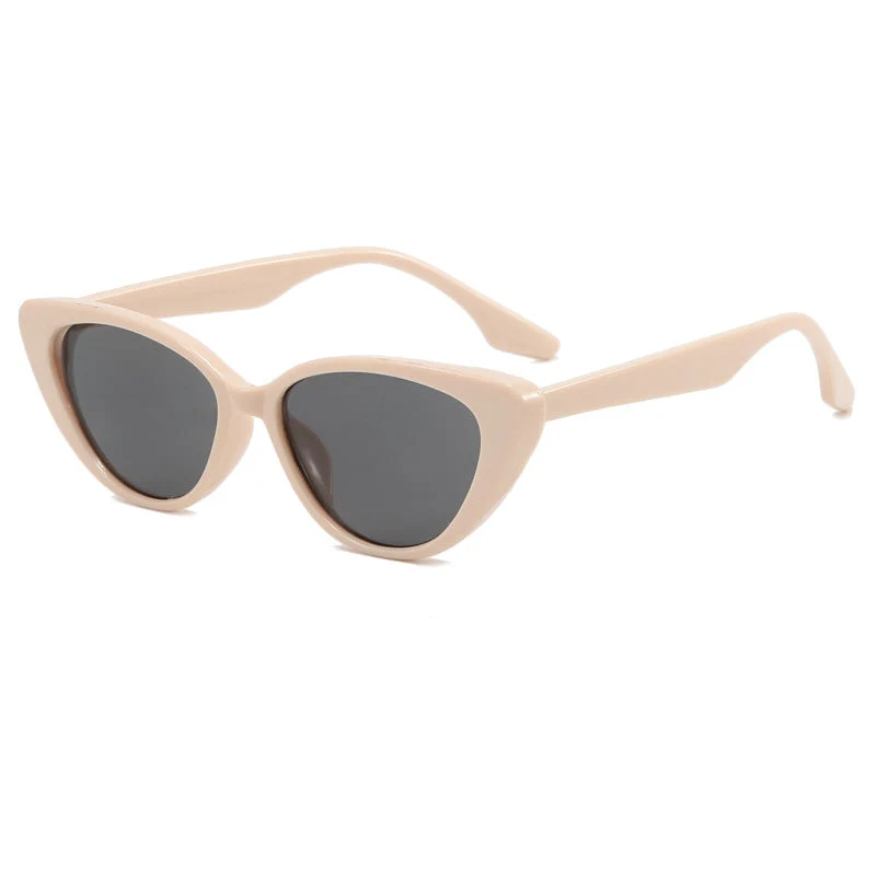 Dame moderne Cat-Eye solbrille med UV-beskyttelse og edel ramme Luvikno