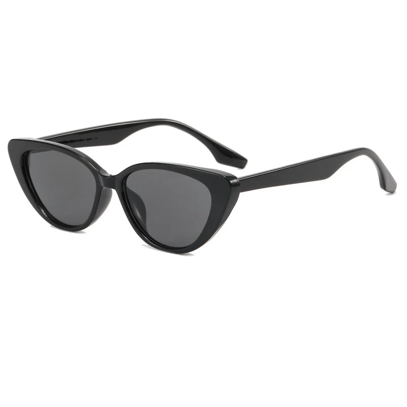 Dame moderne Cat-Eye solbrille med UV-beskyttelse og edel ramme Luvikno