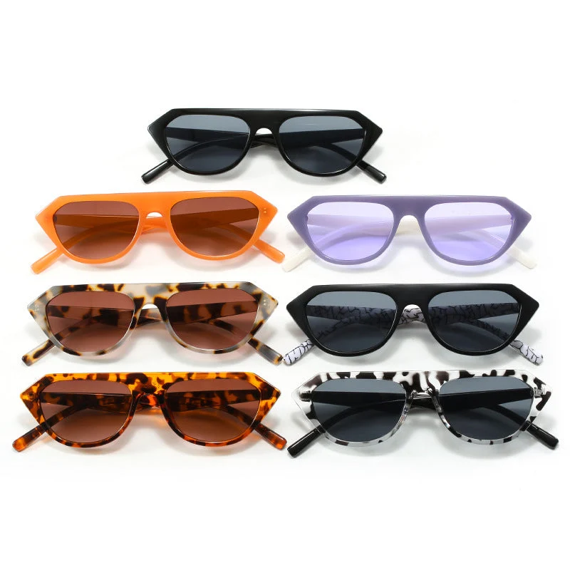 Dame moteriktig asymmetrisk solbrille Luvikno