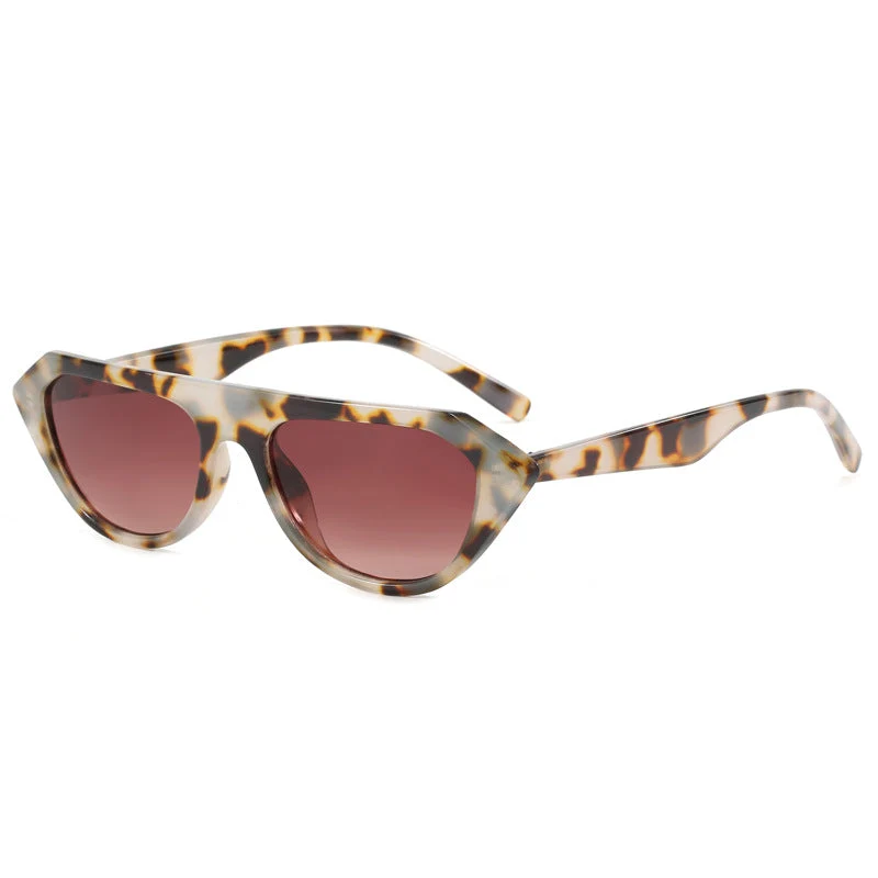 Dame moteriktig asymmetrisk solbrille Luvikno