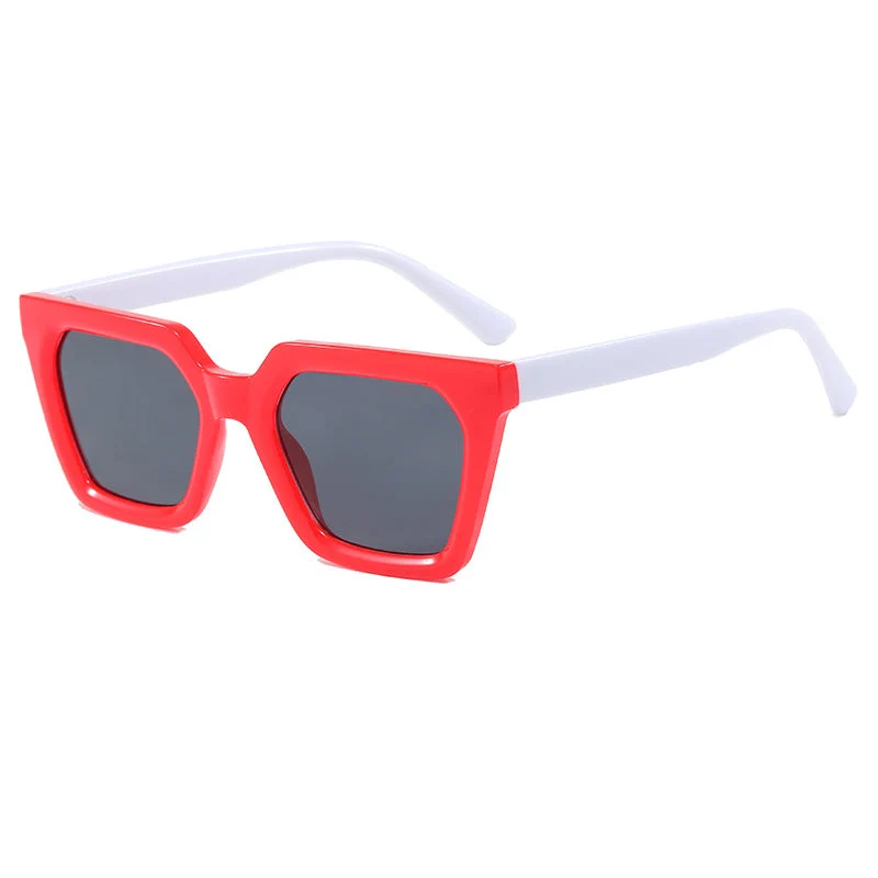 Dame moderne designer-solbrille med transparent ramme Luvikno