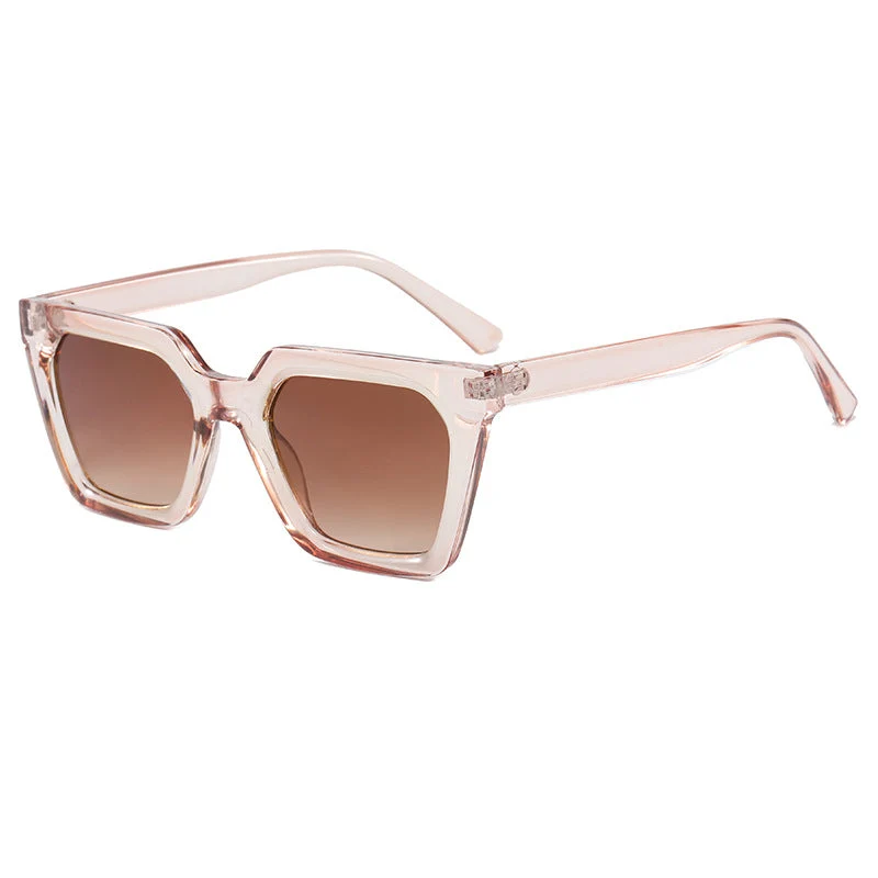 Dame moderne designer-solbrille med transparent ramme Luvikno