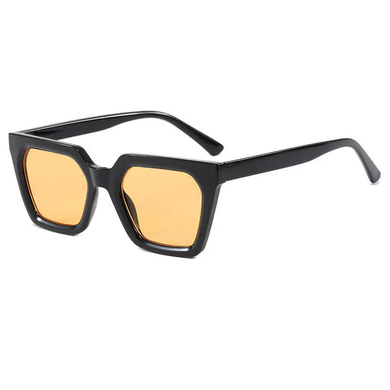 Dame moderne designer-solbrille med transparent ramme Luvikno