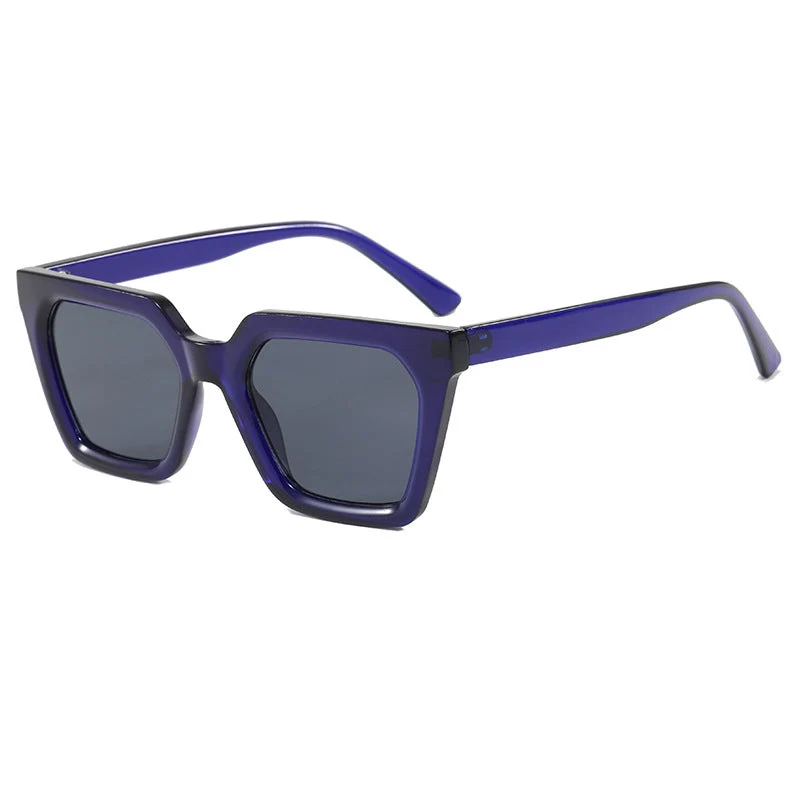 Dame moderne designer-solbrille med transparent ramme Luvikno