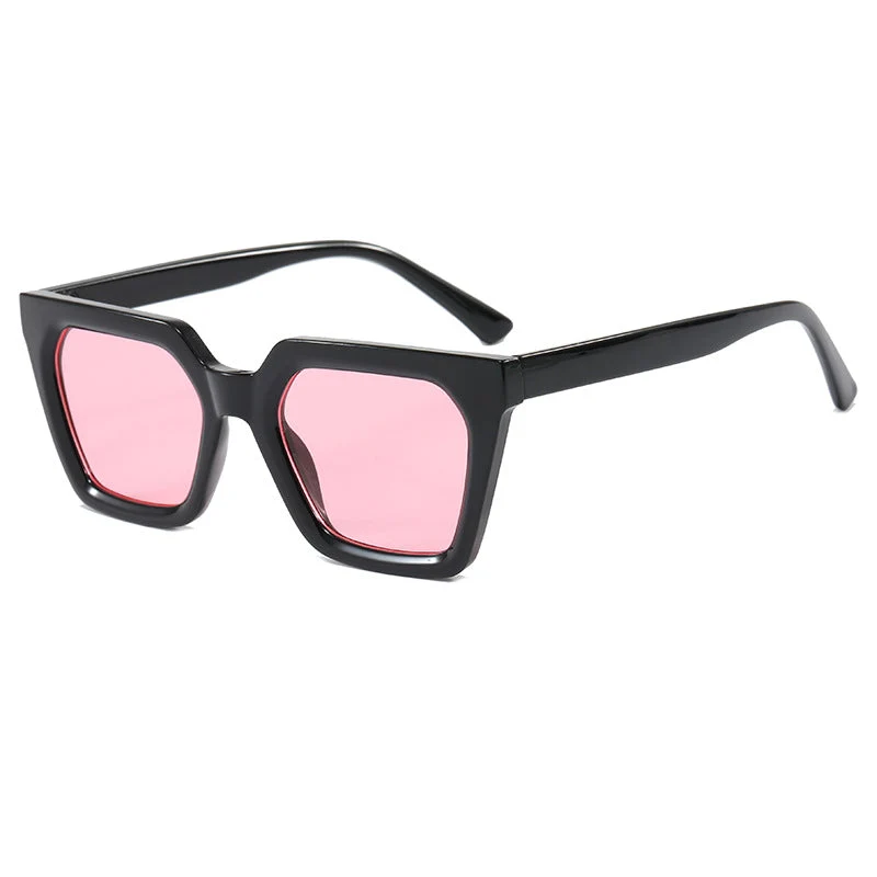 Dame moderne designer-solbrille med transparent ramme Luvikno