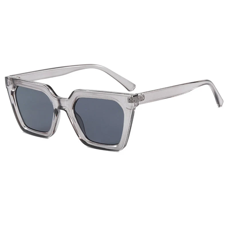 Dame moderne designer-solbrille med transparent ramme Luvikno