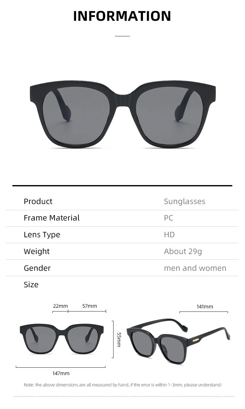 Damer klassisk solbrille med moderne oversized ramme Luvikno