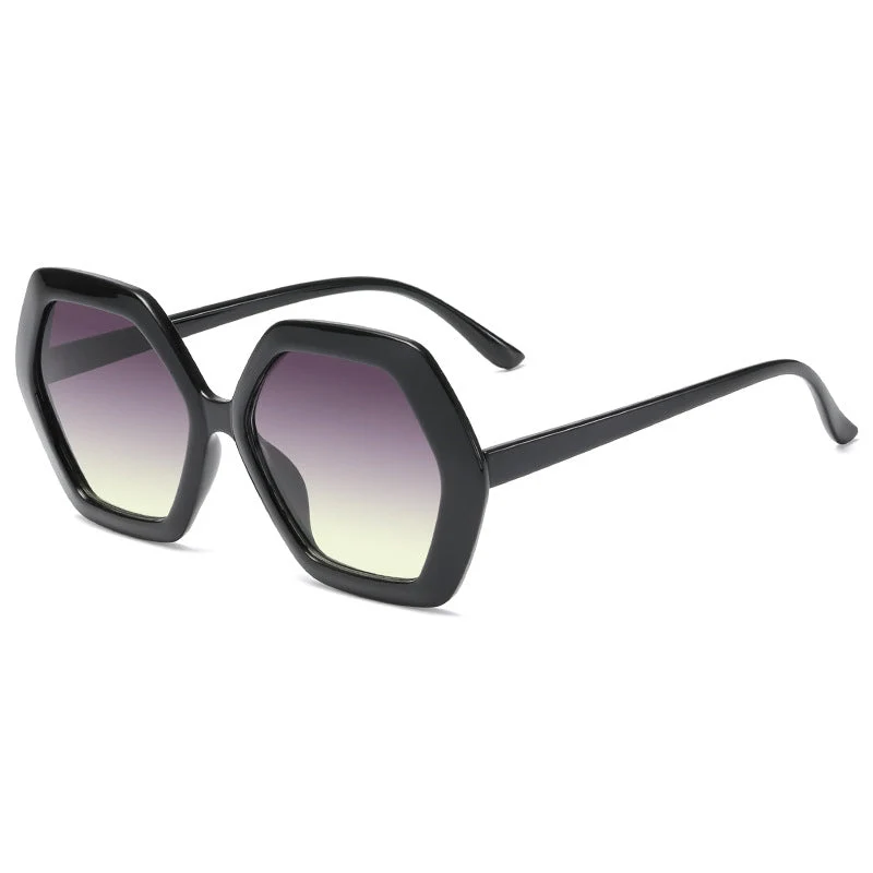 Dame geometrisk solbrille med moderne design Luvikno