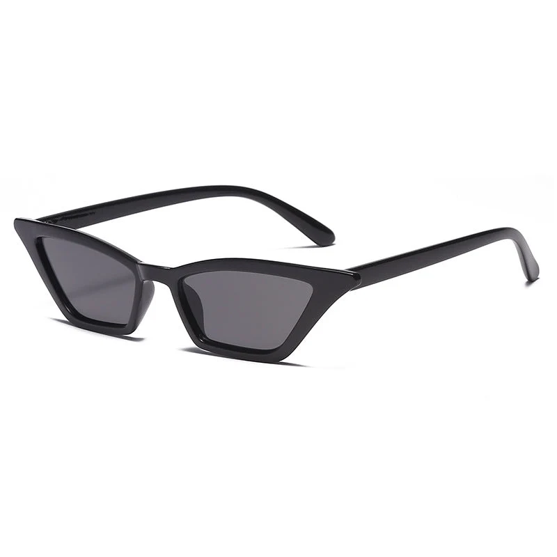 Dame geometrisk solbrille i trendy skjolddesign Luvikno
