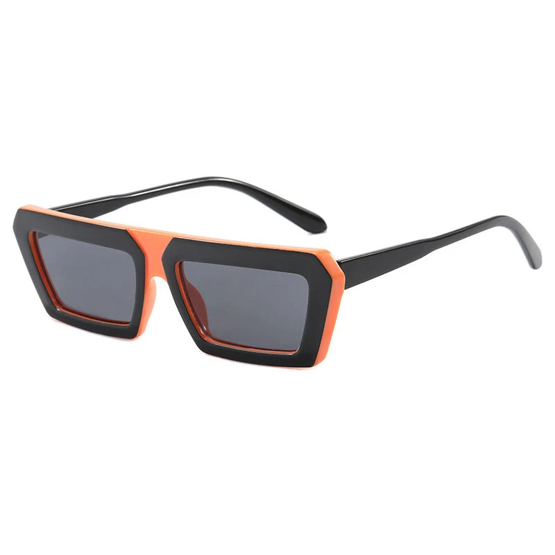 Dame geometrisk solbrille i trendy design Luvikno