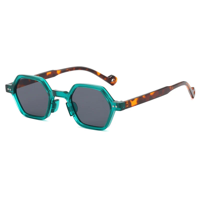 Damer Geometrisk Solbrille i moderne Hexagon-design Luvikno