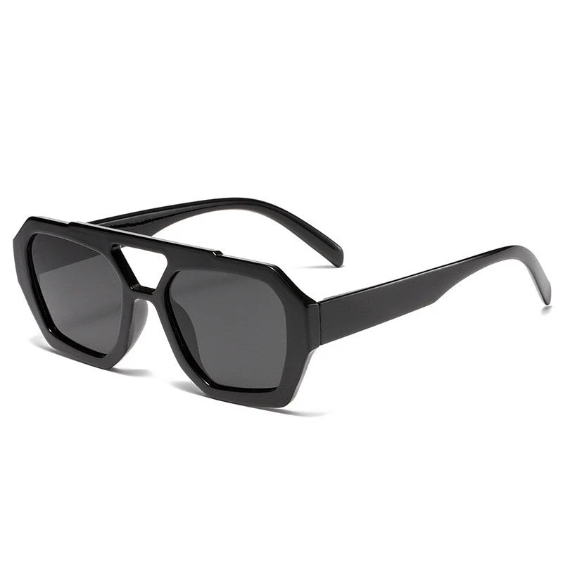 Dame geometrisk solbrille i ekstravagant design Luvikno