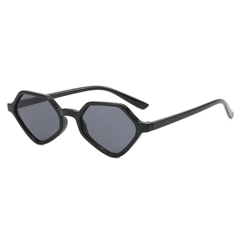 Dame Geometrisk Design-solbrille med speilte glass Luvikno