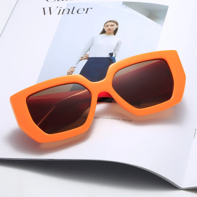 Damer Ekstravagant Geometrisk Solbrille Luvikno