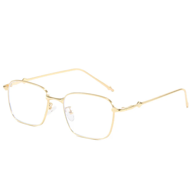 Dame elegant firkantet solbrille med høykvalitets metallramme Luvikno