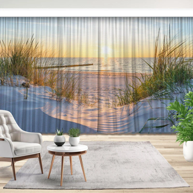 Fotovorhang "Sonnenuntergang an der Ostsee"