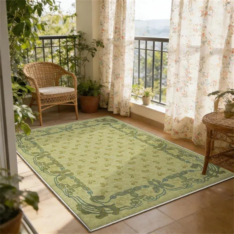 Romantischer, rutschfester, faltbarer Teppich mit Blumenmuster