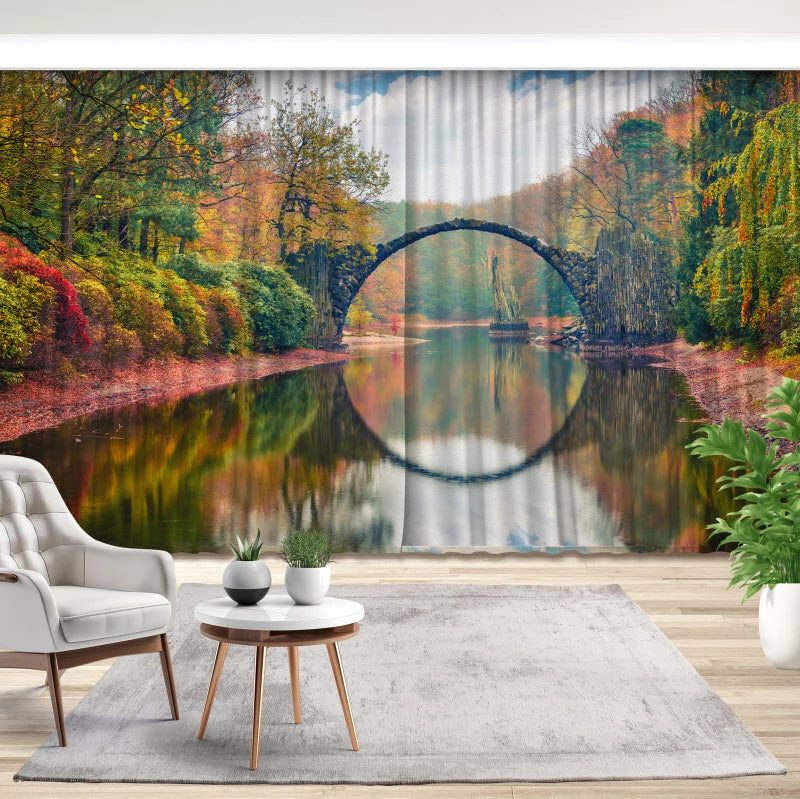 Fotovorhang "Rakotzbrücke in Kromlau"