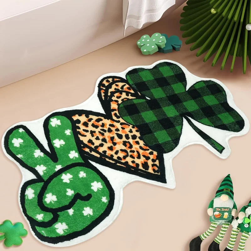 Teppich mit Kleeblattmotiv zum St. Patrick's Day
