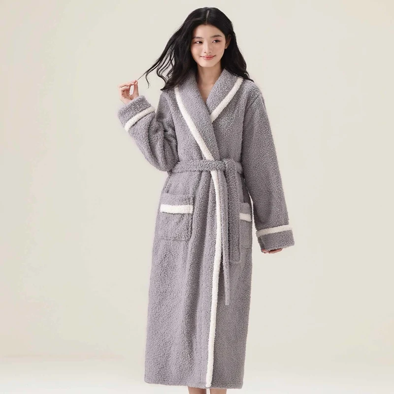 Unisex Fleece Plüsch-Bademantel