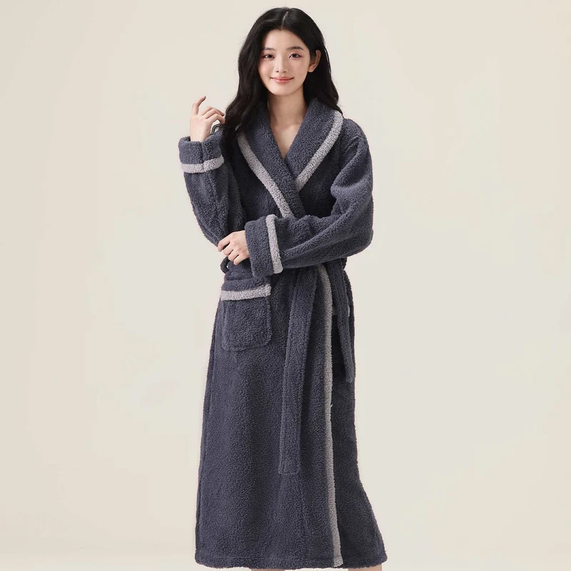 Unisex Fleece Plüsch-Bademantel