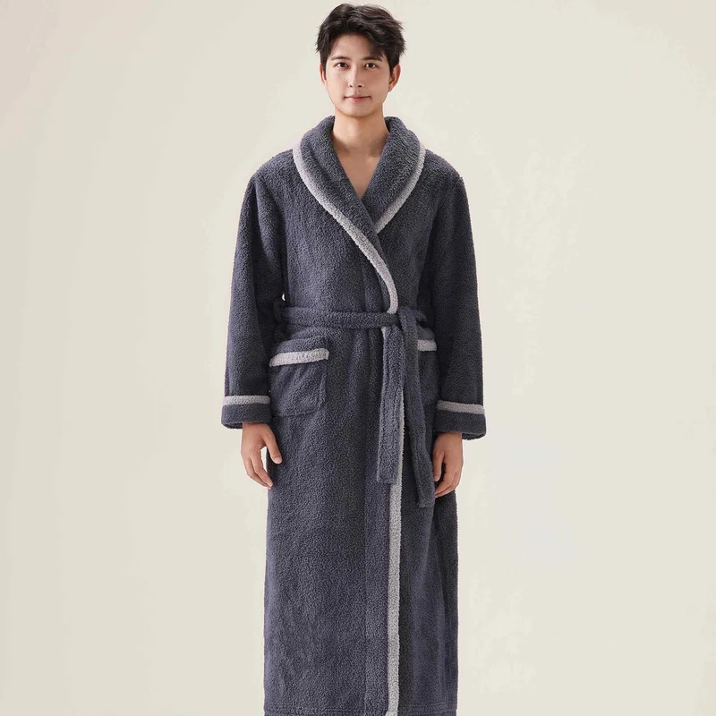 Unisex Fleece Plüsch-Bademantel