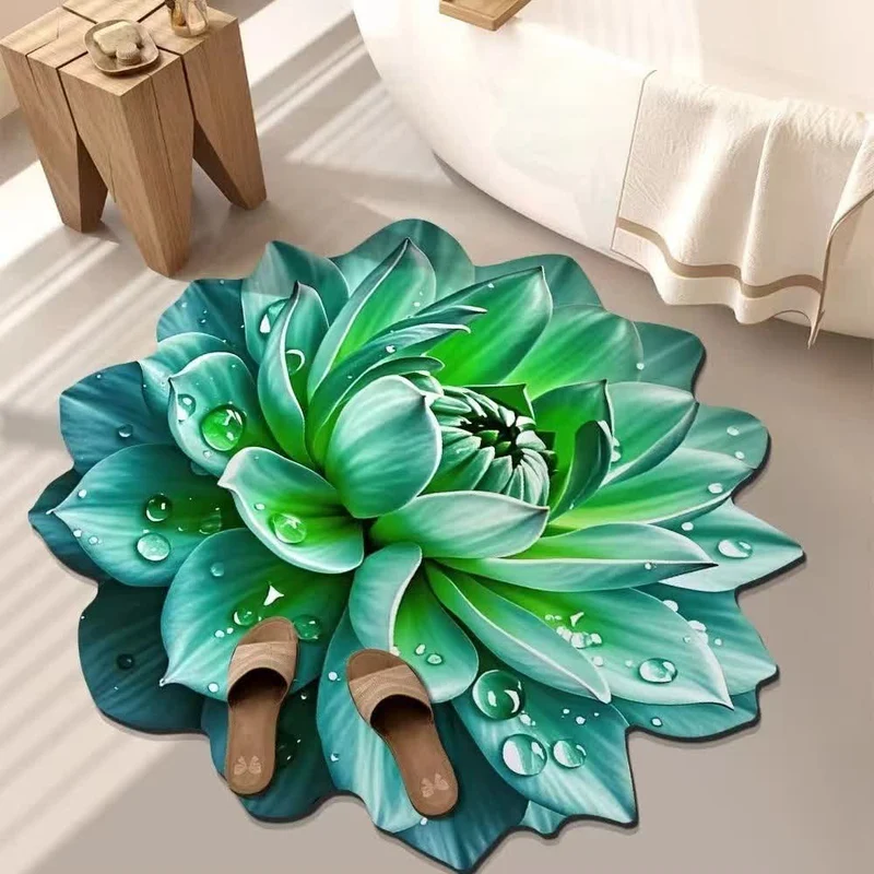Bunter Teppich mit floralem 3D-Effekt