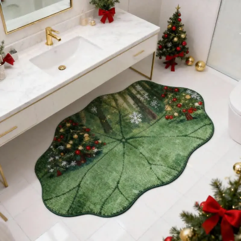 Weihnachtsbaumteppich in Form eines Lotusblatts