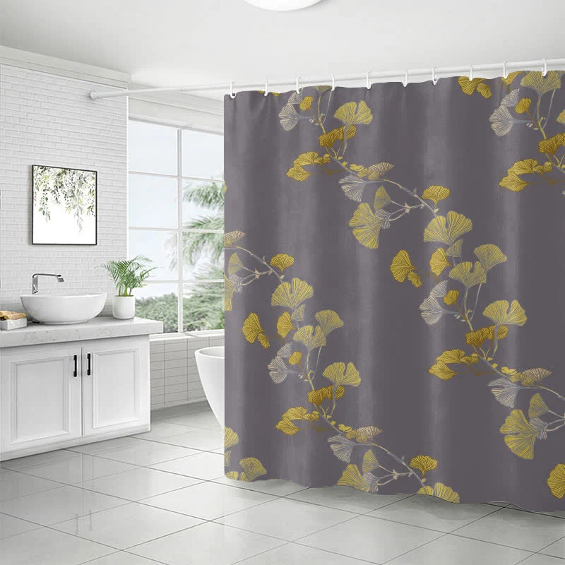 Duschvorhang mit Ginkgoblatt-Print