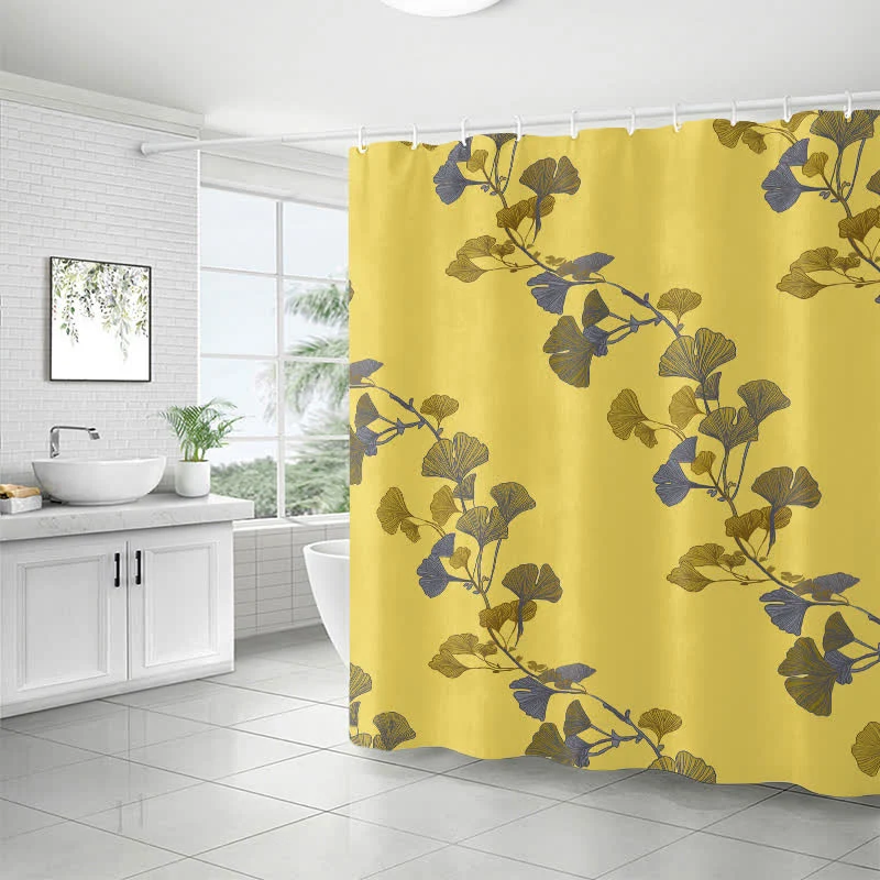 Duschvorhang mit Ginkgoblatt-Print