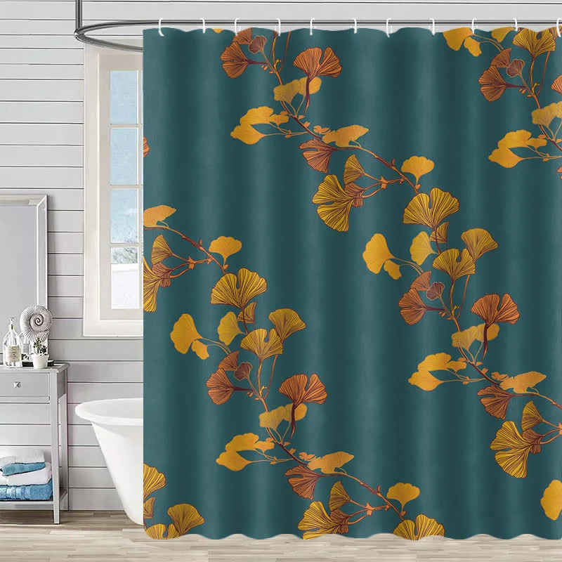 Duschvorhang mit Ginkgoblatt-Print