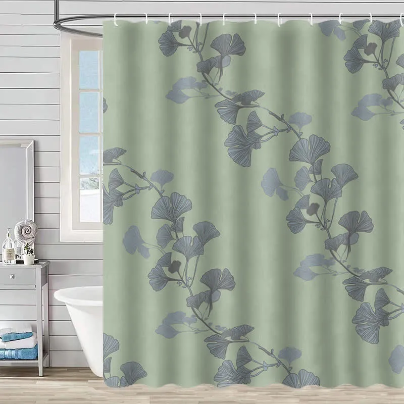 Duschvorhang mit Ginkgoblatt-Print