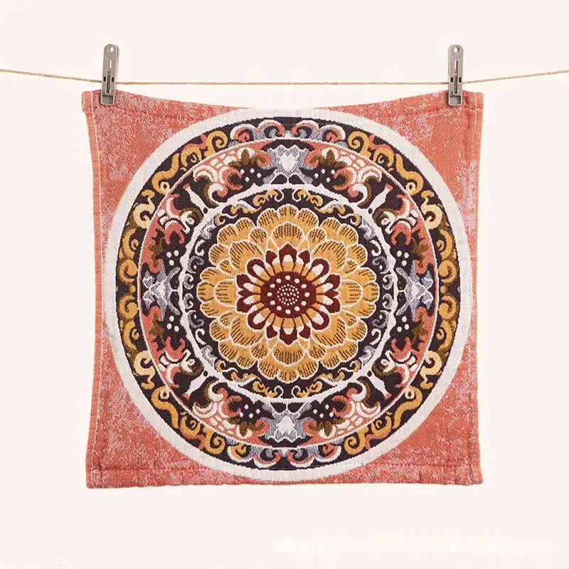 Ownkoti Retro Floral Baumwoll-Küchenhandtuch, saugfähig