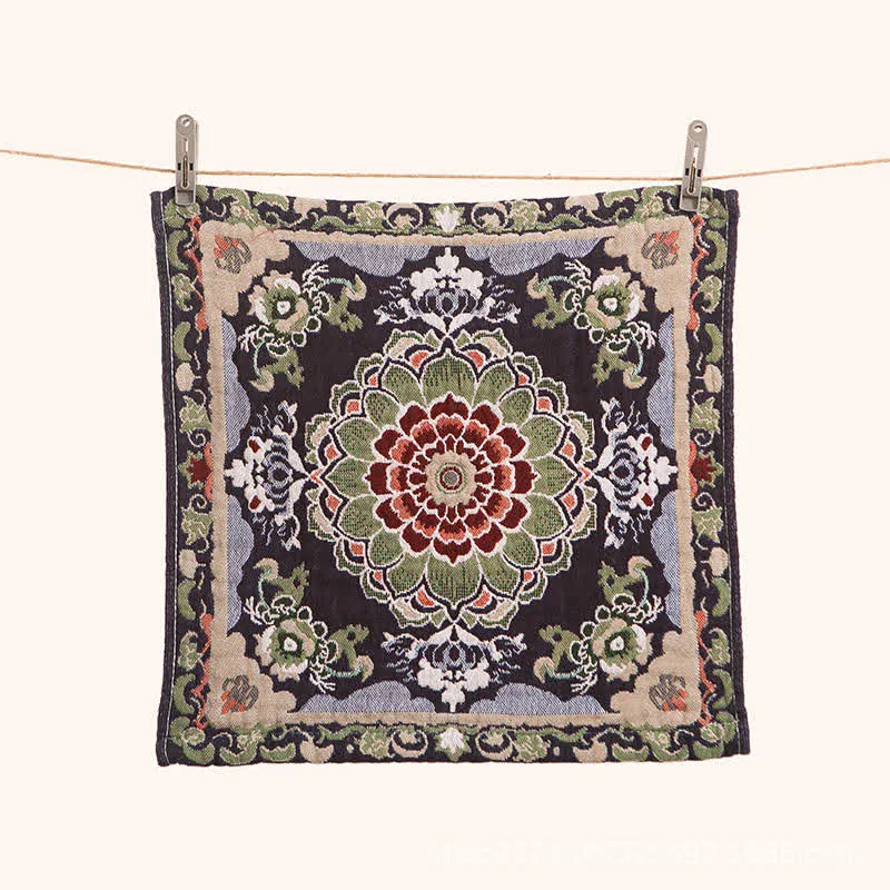 Ownkoti Retro Floral Baumwoll-Küchenhandtuch, saugfähig