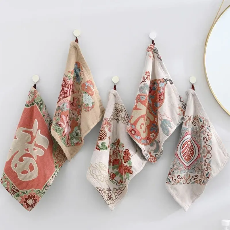 Ownkoti Retro Glücksbringer Küchenhandtuch aus Baumwolle